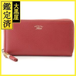 GUCCI グッチ バンブータッセル ラウンド長財布 レッド レザー 307984 2148103719813 【432】