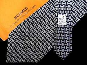 ★*:.【新品N】0355　エルメス【人気の総Ｈ柄】「HERMES」ネクタイ