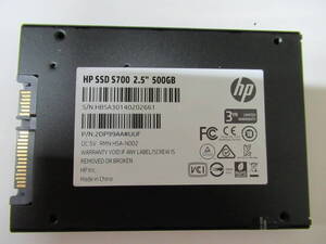 ♪♪1円 ～スタート HP S700 SSD SATA 500GB 2.5インチ 中古 使用時間:21471H♪♪