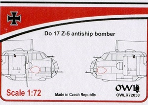 1/72 オウル・レジン　Do 17Z-5用 救命ボート収納フェアリング