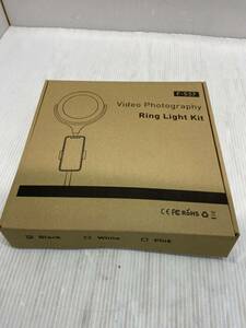 送料無料S64111 video photmpraphy ring light kit スタンドライト リングライト F-537 未使用