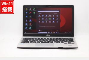 中古 フルHD 13.3型 Fujitsu LIFEBOOK S938S Windows11 八世代 i5-8250U 8GB 256GB-SSD カメラ 無線 Office付 中古パソコン 管:1616v