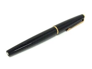 1円 ■美品■ MONT BLANC モンブラン ペン先 18K 585 18金 万年筆 筆記用具 文房具 ステーショナリー ブラック系×ゴールド系 FI3710