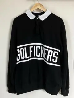 Golfickers 長袖ポロ　GLS-Sweat POLO Black-