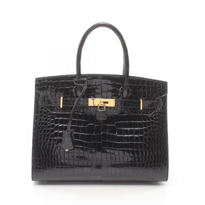 エルメス バーキン30 ブランドオフ HERMES エキゾチックレザー ハンドバッグ クロコポソサス 中古 レディース