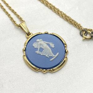 未使用 WEDGWOOD ウェッジウッド ネックレス ゴールドカラー Made in England ヴィンテージ アクセサリー ペンダント 装飾品