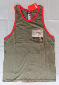 ★新品 DIESEL ディーゼル タンクトップ BMOWT LOCOARM CY Tank メンズ ビーチウェア 迷彩 カモフラ カーキ M