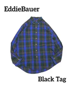 90’s EddieBauer エディーバウアー 黒タグ チェックBDシャツ