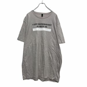 半袖 プリント Tシャツ XL グレー microbiology ビッグサイズ 古着卸 アメリカ仕入 a507-6867