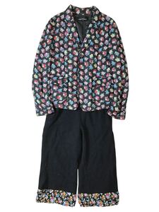 (D) tricot COMME des GARCONS トリコ コムデギャルソン 中綿 レーヨン 花柄 セットアップ M スーツ (ma)