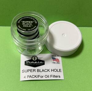 ディンプル社製 スーパーブラックホール オイルフィルター貼付用マグネット 4個セット Super Black Hole 超強力