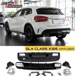 X156 ディフューザー マフラー キット GLAクラス GLA45スタイル AMGルック GLA180 GLA250 エアロ パネル