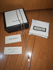 1円スタート　中古　GUCCI　グッチ　 スモールGモチーフネックレス　Ag　SV 925　225055