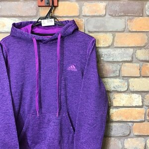 ME5-696★海外モデル★良品＆正規品★【adidas アディダス】CLIMAWARM ミックスパープル プルオーバー パーカー【US レディース S】紫 保温