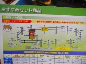 1山形2811122W1定#179ヨキ】防獣柵ソーラー電源5000型猪用２段張