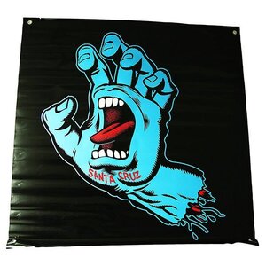 Santa Cruz (サンタクルーズ) バナー 壁掛け 大判フラッグ Screaming Hand Color Banner (91×91cm) スクリーミングハンド