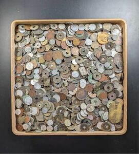 W06134 古美術 古銭 硬貨 硬幣 貨幣 日本銭 コイン 穴銭 大量まとめ 約2.80kgアンティーク