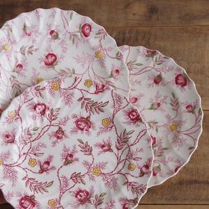 3枚セット スポード デザートプレート ケーキ皿 15cm Spode Rosebud Chintz ローズバッドチンツ #220107 イギリス ヴィンテージ 食器 陶器