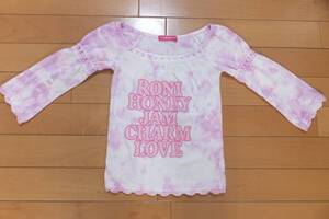 美品★RONI／ロニィ★タイダイ柄 長袖Ｔシャツ ロンT XS(87-97)