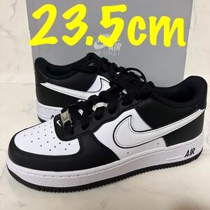 ★送料無料★【新品 希少サイズ】23.5cm Nike GS Air Force 1 LV8 2 Black White ナイキ エアフォース ブラック ホワイト パンダカラー 黒