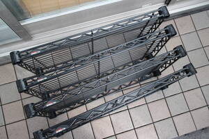 HOME ERECTA ホームエレクター シェルフ ブラック 4枚 黒 メタルシェルフ 横60cm縦35cm