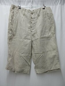 ★1000円～美品 hidehiko yamane ヤマネ リネン ショートパンツ　サイズ36　エヴィス EVISU