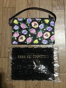 ★新品未使用★ANNA SUI アナスイ× non‐no ノンノ★ローズプリント コスメケース★コスメポーチ★薔薇柄 付録★希少 レア