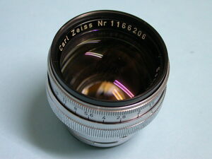 ツァイスイコン Contax用カールゾナー50/1.5 #1166206 中期 美品