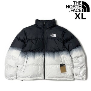 1円～!売切!【正規新品】THE NORTH FACE◆1996 NUPTSE DIP DYE JACKET ダウンジャケット ヌプシ US限定 防寒 ロゴ刺繍(XL)黒 白 190122