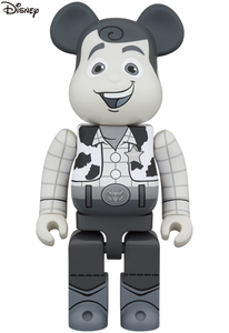 = BE@RBRICK WOODY B&W Ver. 1000％ ベアブリック トイストーリー