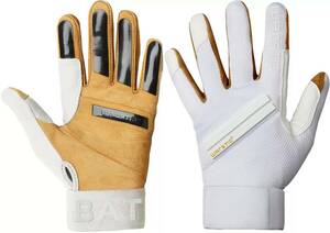 ★USサイズ M（日本Lサイズ）★ ウォースティック バッティンググローブ Warstic Adult Workman3 Batting Gloves ホワイト