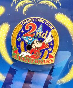 ディズニー★JCBカード限定・2nd ANNIVERSARY ミッキーマウス・ピンバッジ（ピンズ）DISNEY CARD CLUB 