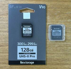 Nextorage【128GB/UHS-II/V90/pSLC】NX-F2PRO128G 検品済み●ネクストレージ F2PROシリーズ SDカード SDXC 8K対応 