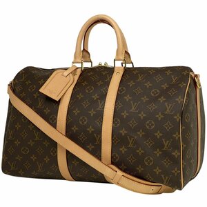 ルイ・ヴィトン Louis Vuitton キーポル バンドリエール 45 ショルダーバッグ ボストンバッグ モノグラム ブラウン M41418 レディー 中古