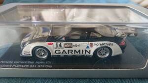 1/43 SPARK 2011年ポルシェカレラカップジャパン GARMINポルシェ911GT3Cup#14 安岡秀徒