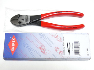 新品 クニペックス KNIPEX ツインフォースニッパー 7371-180 箱入り プラスチックコート 7371 180