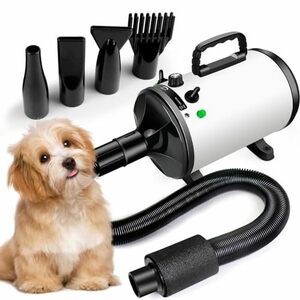 DayPlus ペットドライヤー 犬のドライヤー 無段階速度制御 ペット用 ドライヤー 2800W 大風量 ブロワー 犬用ドライヤー 速乾 風量