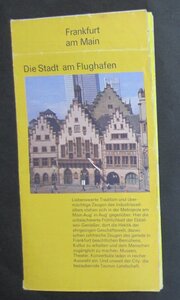 ●古い地図　ドイツ　フランクフルトの地図　マイン川　レーマー広場周辺 　約３０年近く前のかも