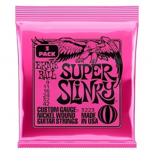 ★ERNIE BALL アーニーボール 3223 [09-42] SUPER SLINKY 3セットパック エレキギター弦★新品送料込