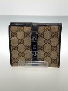 GUCCI◆2つ折り財布_ニュージャッキー/レザー/BRW/総柄/レディース