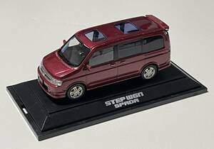 エブロ ホンダ ステップワゴン スパーダ 1/43 ミニカー エンジ ワインレッド エアロ モデューロ 赤 無限 カスタム ワゴン バン カラー 旧車