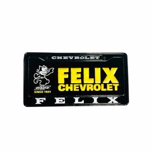 送料込　Felix Chevrolet フィリックス　シボレー　ライセンス　プレート　ピンバッジ　インパラ　ハイドロ　ローライダー　クローム