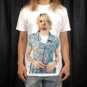 新品 ビッグ プリント カートコバーン ニルヴァーナ NIRVANA 女装 グランジ Tシャツ S M L XL オーバー サイズ XXL~5XL ロンT パーカー 可