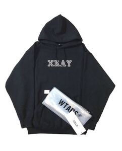 未使用 WTAPS ダブルタップス ACADEMY HOODY COTTON フーディー スウェット パーカー スウェット ブラック 黒 X 04 242ATDT-CSM19