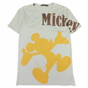 ドルチェ&ガッバーナ ドルガバ × ディズニー DOLCE&GABBANA × Disney Mickey ミッキーマウス プリント Tシャツ 半袖 クルーネック