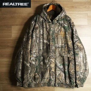 N9J/Y7.3-3　アメリカ古着　REALTREE　リアルツリーカモ　迷彩　ハンティングジャケット　中綿ブルゾン　パーカー　ジャンパー　3XL