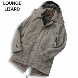 LOUNGE LIZARD ラウンジリザード 秋冬 ボア ライナー★ 中綿シンサレート モッズコート Sz.1　メンズ グレー 日本製　I4T02935_9#N