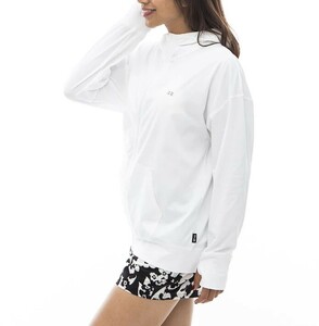 ★送料無料★2024春夏 新品【BILLABONG/ビラボン】水陸両用ZIP UP LOOSE HOODED RASHGUARD ラッシュガード WHT レディースL BE01C-852