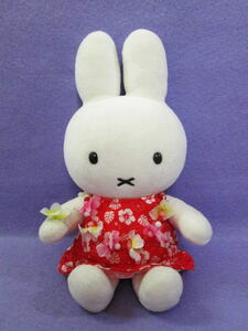 【セキグチ Hawaiian miffy ハワイアン ミッフィー ぬいぐるみ おすわり状態:約25㎝】ムームー/ハイビスカス/レイ/ウサギ