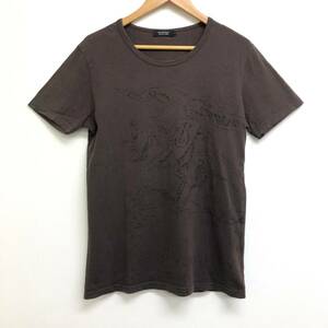 □BURBERRY BLACK LABEL 半袖Tシャツ 2 茶 バーバリーブラックレーベル メンズ D1P19-118-58 日本製 複数落札同梱OK B240411-1●